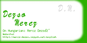 dezso mercz business card